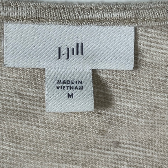 J. Jill Womens Asymmetric Tunic Top Sz M/L Long Sleeve Linen Cotton - Picture 8 of 11